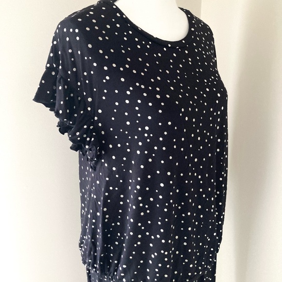Ann Taylor Black and Cream Dot Pajama Set Size L - Picture 8 of 13